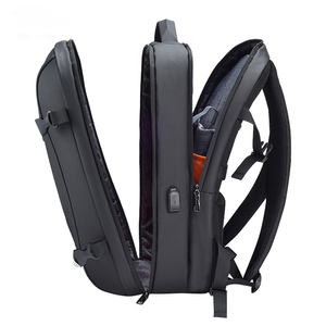 Nieuwe waterdichte PU nylon rugzak met geometrisch patroon, gebogen schouderbanden, 36-55L, anti-diefstal USB-poort, draagbaar, zakelijke laptoptas - Product Image 3