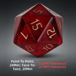 Professionelles <span class=keywords><strong>7</strong></span>-teiliges Transparentes Rotes Kristallglas Polyedrisches Würfelset für Dungeons and Dragons TTRPG Gaming Modell <span class=keywords><strong>Z01</strong></span> - Product Image 3