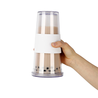 Tasse en plastique réutilisable à double paroi de 24oz 700ml avec couvercles personnalisables en paille Utilisation de café de jus de thé au lait Boba