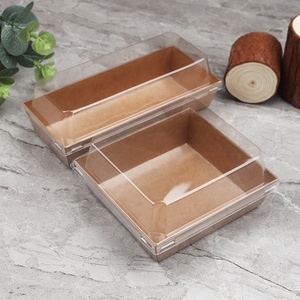 Sunshine Custom Pastry <b>Bakery</b> Packaging Paper <b>Boxes</b> Transparent Cake Sandwich Cookie Dessert Box with Clear PVC Window Lid - Product Image 3