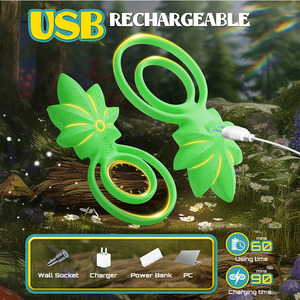 Wholesale manufacturers uniquely designed waterproof <b>vibrating</b> double-ring masturbation device is not easy to sew male penis toy - Product Image 3
