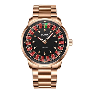 Mark Fairwhale <b>Casino</b> Roulette <b>Watch</b> 42mm Stainless Steel Analog Quartz Men's Luxury <b>Watch</b> with Luminous Hands - Product Image 2