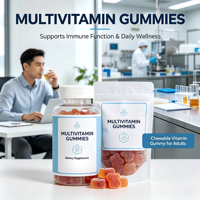 Gummies multivitaminés sans sucre et faibles en gras pour le soutien immunitaire et énergétique quotidien - Vitamines à croquer pour adultes avec Vitamine C, D3 et complexe B
