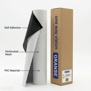Film de fenêtre perforé transparent avec un rapport de perforation de 60/40, adhésif semi-amovible pour la publicité sur les vitres de voitures, bus et magasins - Product Image 2