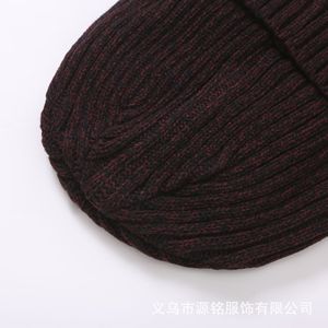 <b>Wool</b> Knit Hat Scarf <b>Gloves</b> Set Wine Red Acrylic Fiber Adult Winter Warm Three Piece Set - Product Image 1