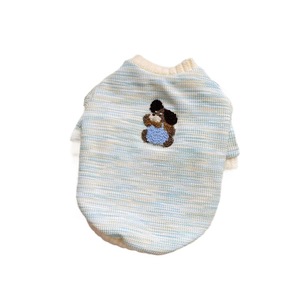 Pull rayé pour chien, vêtements d'hiver doublés de polaire pour chiens de taille moyenne, Teddy Shiba Inu Corgi, Design mignon, couleur rose et bleu - Product Image 5