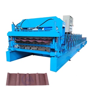 Automatic Trapezoidal and Glazed Roof <b>Sheet</b> Forming Machine with PLC Gearbox Engine - Product Image 1