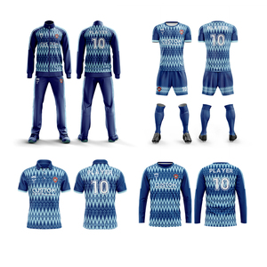 Maglia da <span class=keywords><strong>calcio</strong></span> blu e bianca, - Product Image 3