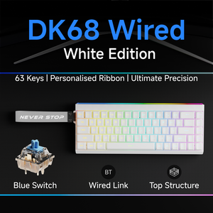 Clavier de jeu mécanique compact EWEADN DK68 65% avec éclairage RGB, rechargeable par USB Type-C, avec boîte à lumière RGB, <span class=keywords><strong>pas</strong></span> <span class=keywords><strong>cher</strong></span>, pour le jeu et le bureau - Product Image 3