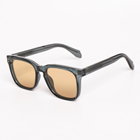 Lunettes de soleil carrées classiques Finewell 3529 pour hommes et femmes, style rétro avec rivets, monture épaisse translucide, protection UV400