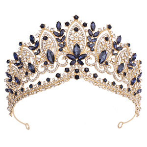 Corona con Diamanti Rossi <span class=keywords><strong>in</strong></span> Stile Europeo e Americano, Corona da Principessa <span class=keywords><strong>in</strong></span> Lega per Compleanno, Accessorio per Abito da <span class=keywords><strong>Sposa</strong></span> - Product Image 2