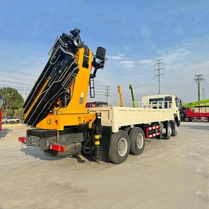 China Factory Direct Sales 43 Ton Knuckle Boom 8x4 HOWO <b>Cargo</b> Truck Mounted SQZ860 Hydraulic Folding Arm Crane Truck for Sale - Product Image 1
