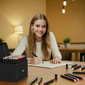 Precio bajo 262 colores El mejor cepillo barato a <span class=keywords><strong>base</strong></span> de <span class=keywords><strong>alcohol</strong></span> Juego de <span class=keywords><strong>rotuladores</strong></span> de recarga de boceto de doble punta para niños - Product Image 6