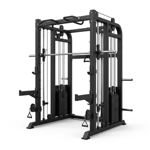 Ensemble d'entraînement multifonctionnel <span class=keywords><strong>Elite</strong></span> Smith : Rack de squat commercial premium en acier au carbone avec roulements et accessoires pour machine Smith - Product Image 1