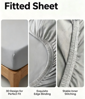 Drap-housse en polyester brossé élastique, housse de matelas avec élastique tout autour, poche extra profonde, antidérapant, facile d'entretien