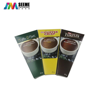 Boîte à chocolat de luxe, fabricant en gros, emballage cadeau en papier blanc personnalisé, boîte à chocolat avec Logo de timbre d'or