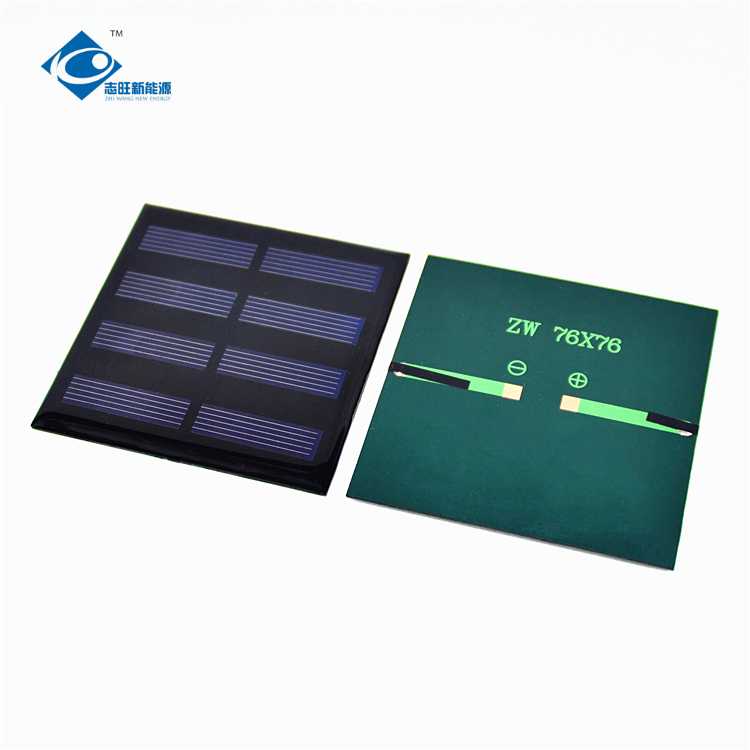 0.4W transparent solar cell For portable solar light systems ZW-7676 custom shaped solar panels 2V for solar powered toy