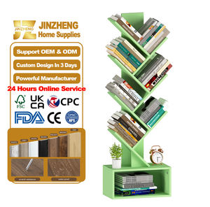 Estanterías de Madera para Libros, Separador de Ambientes, Librería Alta de Madera para Almacenamiento de Libros, CDs/Películas/Libros - Product Image 1