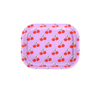 Plateau roulant classique en métal de 18*14cm, couleur unie, pour accessoires, plusieurs tailles, logo personnalisé, plateau de service en étain à motif vache