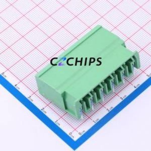 DB3ERC-7.62-6P-GN Plug-in Terminal Block Through hole,P=7.62mm Connector Board-to-Board / Socket - Closed 1x6P 7.62mm Green - Product Image 2