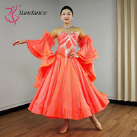B-25093 Yundance strass nouveauté robe de danse de salon Standard international haute qualité flamme Satin robe en mousseline de soie