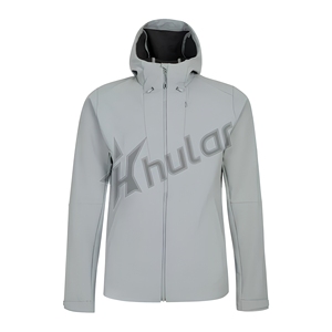Mens Winter Outdoor Softshell Hooded Fleece Waterproof Breathable <b>Wind</b> <b>Breaker</b> Jacket with Zipper Pockets OEM Service - Product Image 1