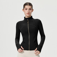 Chaqueta Deportiva Premium de Alta Gama para Yoga y Running para Mujer, Cuello Alto, Poliéster, Cintura Elástica, Secado Rápido, Edición 2026