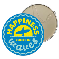 Décoration murale en métal sur le thème du surf, personnalisée en gros, panneau rond pour club de surf et cave d'homme, panneaux en étain « Gone Surfing », plaque en métal personnalisée