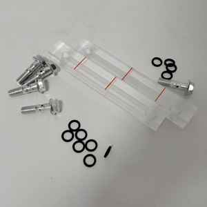อะไหล่เครื่องอัดอากาศ ชุดกระจกมองระดับน้ำมัน YJ-130 พร้อมสกรูโลหะและชุดโอริง - Product Image 2
