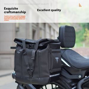 Kit de sacoches latérales et de porte-bagages arrière, sacoches universelles imperméables avec pare-chocs et dossier rabattable pour <span class=keywords><strong>Cyclone</strong></span> RA600, Saike Long RA600 - Product Image 4