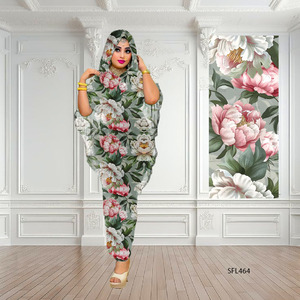 Toub Soudanais pour Femme Mariage Persi Japon <span class=keywords><strong>Coton</strong></span> Suisse Personnalisé Imprimé Numérique Floral Tissu <span class=keywords><strong>Voile</strong></span> Original Soudan <span class=keywords><strong>Robe</strong></span> - Product Image 1