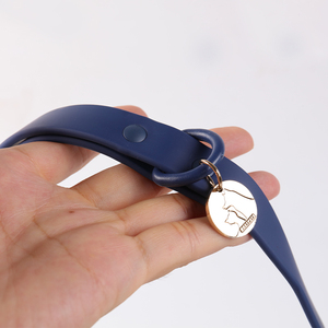 Auf Lager Haustier produkte einfarbig bunt Luxus Hoch leistungs wasserdicht Gummi Silikon <span class=keywords><strong>PVC</strong></span> weiches Hunde halsband und Leine Set - Product Image 2