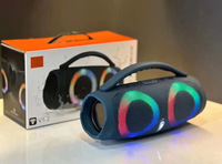 Altavoz Inalámbrico en Oferta, con Luces RGB de Colores, Portátil, para Exteriores, con Bajos Potentes, Subwoofer, Audio Inteligente