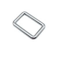 Anillo Rectangular de 32 mm para Correa de Bolso de Lujo, Aleación de Zinc, Herrajes para Bolsos, Metal Personalizado OEM, Accesorios de Cuero Ecológicos