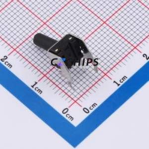 TS6613ZJ 022 Tactile Switch Bent Lead Through Hole-4P,7.3x6.1mm Single Pole Single Throw Round Button 2.5N Right Angle Insert - Product Image 2