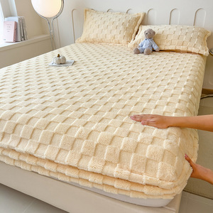 Bộ ga trải giường mùa đông ấm áp, chất liệu lông cừu mềm mại, thoáng khí, chất liệu nhung, kiểu dáng vừa vặn - Product Image 4