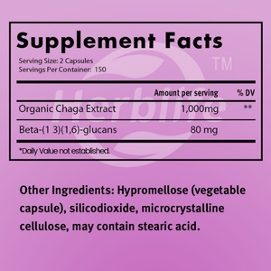 Cápsulas de Hongo Chaga Personalizables en Oferta - Apoyo para el Bienestar y la Energía - Veganas, Sin OMG, 300 Cápsulas - Product Image 3