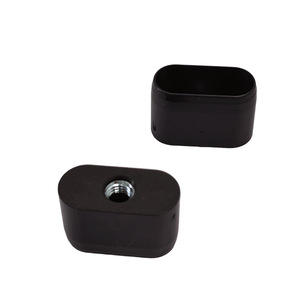 Manguito de sujeción ovalado negro M5 11x24mm de plástico ABS para ajuste de amortiguador - Product Image 2