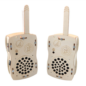 OKYN-G5402 DIY Wooden <b>Walkie</b> <b>Talkie</b> Assembly Kit STEM Educational Handmade Toy - Product Image 2