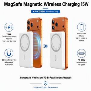 Batería Externa Magnética Inalámbrica de 5000mAh, Compatible con PD 20W 15W Qi, Tipo-C Ultra Delgada, en Stock, Lista para Envío al por Mayor - Product Image 2