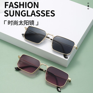 Unisex Metal <b>Square</b> <b>Sunglasses</b> UV400 PC Lens Fashion Outfits Fishing Trip - Product Image 3