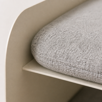 Table d'appoint multifonctionnelle en forme de rectangle pour chat, tour à chat à 3 niveaux avec structure en fer, maison pour chat avec coussinets en peluche, table de chevet blanc crème