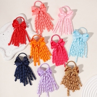 Bande élastique à nœuds avec fil en spirale, accessoire pour cheveux enfant motif fleur bulle avec bandeau et serre-tête
