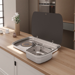 Cuisinière à induction RV Yacht avec couvercle <span class=keywords><strong>et</strong></span> évier, cuisinière à <span class=keywords><strong>gaz</strong></span> en acier inoxydable <span class=keywords><strong>pour</strong></span> caravane <span class=keywords><strong>et</strong></span> <span class=keywords><strong>camping</strong></span>-<span class=keywords><strong>car</strong></span> - Product Image 4