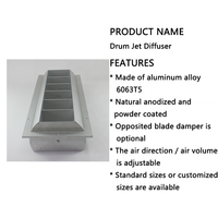 Diffuseur d'air directionnel rectangulaire en aluminium pour ventilation CVC moderne - Durable et réglable