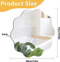 Miroir mural rond en acrylique auto-adhésif, minimaliste, sans cadre, décoratif, personnalisable pour la maison, le salon, la chambre à coucher, la salle de bain