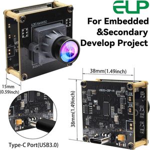 Módulo de Cámara USB ELP de Alta Velocidad 4K 60FPS IMX678 para Computadora, Gran Angular, Baja Distorsión, 100 Grados, Cámara Web UVC para Uso Industrial - Product Image 5