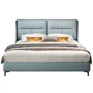 Caja de madera de lujo moderna, muebles de dormitorio, camas suaves con funda, marco de cama doble acolchado Super King, conjunto de cuero, diseño de almacenamiento - Product Image 6