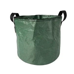 优质农业种植袋绿色塑料聚育苗袋植物苗圃3加仑PP + 织物无纺布种植袋