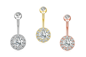 असली सोना स्पिन नाग बुरी नजर तितली नकली नीले रंग की चमक में डार गर्भवती राशि चक्र टाइटेनियम पेट बटन अंगूठी कमर श्रृंखला क्लिप - Product Image 4